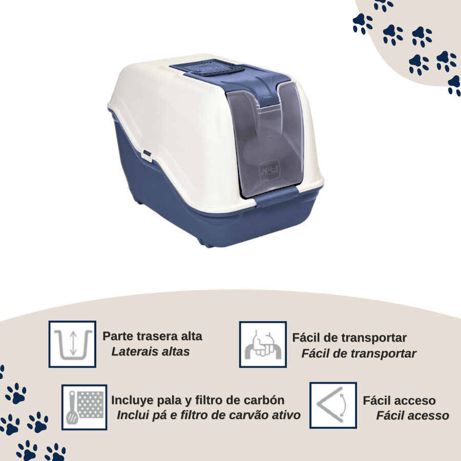 Nice Care Arenero Cerrado Netta Close Azul para gatos, , large Imagen numero 3