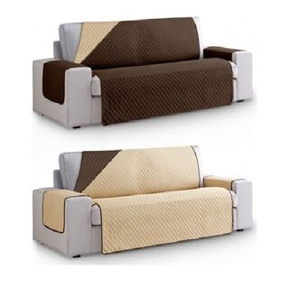 Vipalia cubre sofá rombos marrón y beige para mascotas
