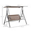 Outsunny Columpio de Jardín de Exterior de 2 Plazas Silla Balancín con Parasol Techo Ajustable en Ángulo Terraza Balcón Exterior Carga 200 kg 172x110x155 cm Marrón, , large indicador imagen numero 3