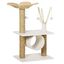 PawHut árbol rascador mediano blanco y marrón para gatos, , large indicador imagen numero 1