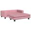 vidaXL Cama para perros con extensión terciopelo rosa 100x50x30 cm, , large indicador imagen numero 1