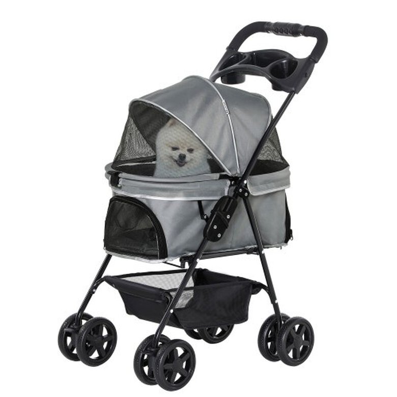 Cochecito para mascotas plegable color Gris, , large image number null