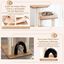 COSTWAY Árbol para Gatos de Interior Moderno, Árbol para Gatos de Varios Niveles con 2 Perchas, Arco para Gatos que los Cepilla Automáticamente, Torre de Madera para Gatos, Alfombrillas Lavables, , large indicador imagen numero 4