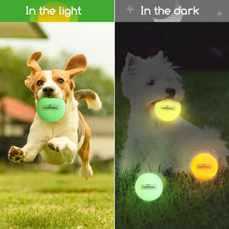 Nobleza Nobleza Pelota que brilla en la oscuridad para perro thumbnail