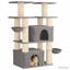vidaXL &Aacute;rbol para gatos con postes de sisal 2 uds. Parque Muebles Felinos, , large indicador imagen numero 3