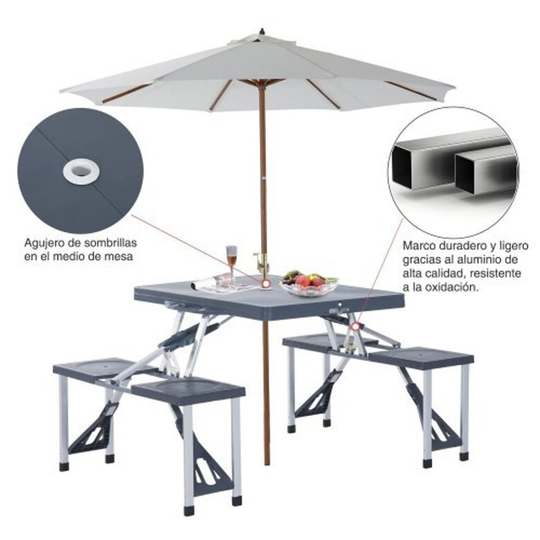 Patiomore Soporte de mesa auxiliar para