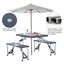 Mesa portatil Outsunny con 4 asientos y agujero para sombrilla, , large indicador imagen numero 4