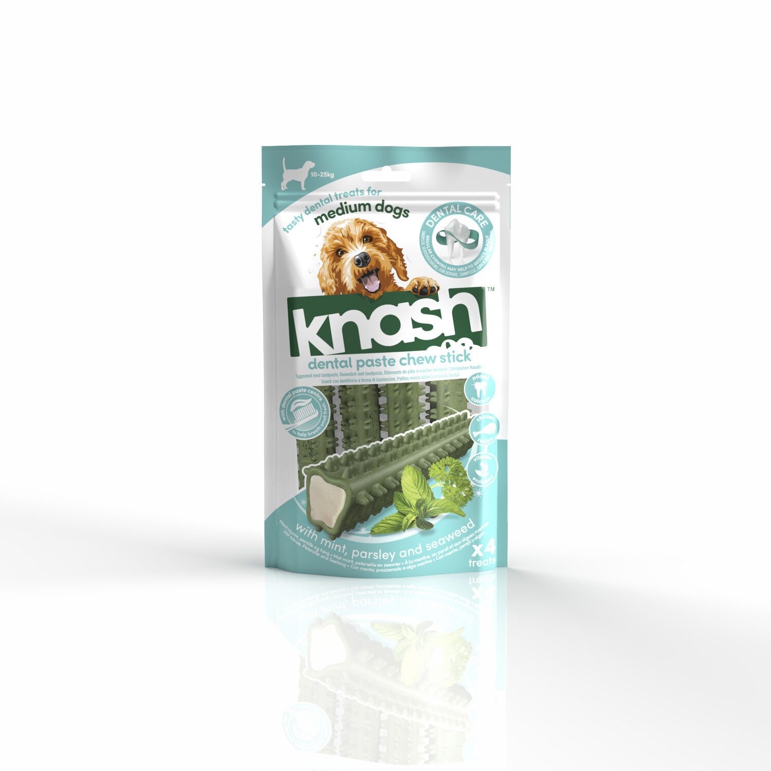 KNASH SNACK DENTAL BARRITAS DE MENTA PARA PERRO S o M 2 bolsas, , large Imagen numero 1