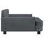 vidaXL Cama para perros de terciopelo gris oscuro 90x53x30 cm, , large indicador imagen numero 3