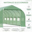 Outsunny Invernadero de T&uacute;nel 6x3x2 m Invernadero de Jard&iacute;n con Puerta y 12 Ventanas Enrollables de Polietileno y Acero Galvanizado Huerto para Cultivos Plantas Flores Verde, , large indicador imagen numero 4