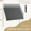 Outsunny Toldo Manual Retráctil 300x120x210-300 cm Toldo para Balcón con Manivela Altura Ajustable Impermeable y Anti-UV para Jardín Terraza Ventanas Gris Oscuro, , large indicador imagen numero 4