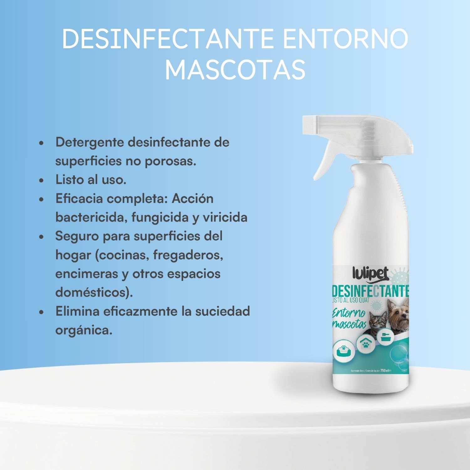 Spray Desinfectante Entorno Mascotas  750 ml, , large Imagen numero 5