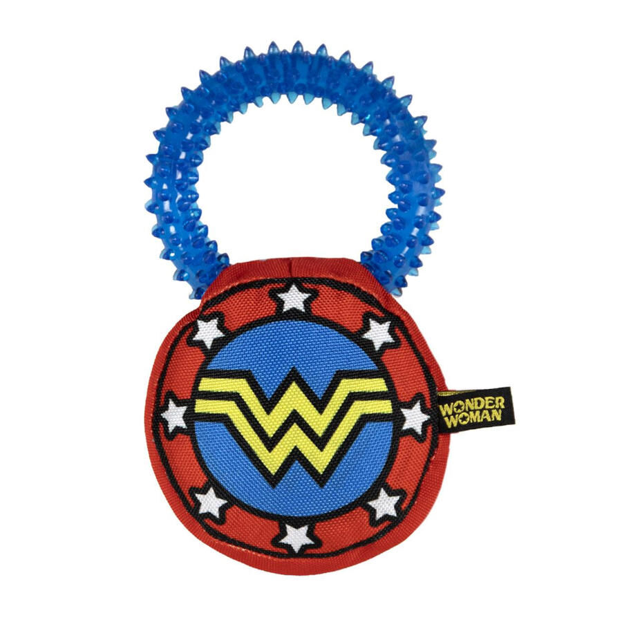 DC Comics Wonder Woman Anillo Mordedor con Peluche para perros