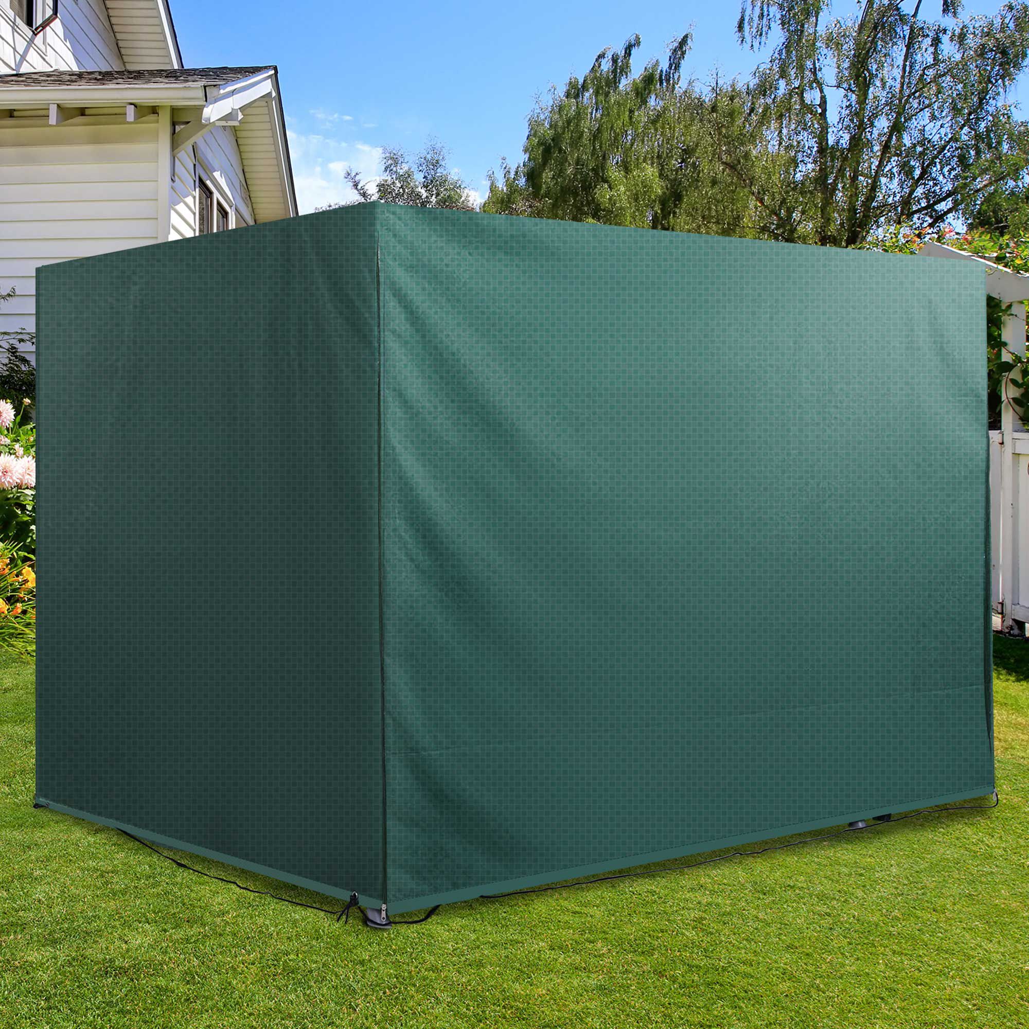 Outsunny Funda Protectora para Columpio Balanc&iacute;n de Jard&iacute;n de 3 Plazas 215x155x150 cm Impermeable con Cremallera Cubierta de Muebles Exterior Antipolvo Antiviento Verde, , large Imagen numero 2
