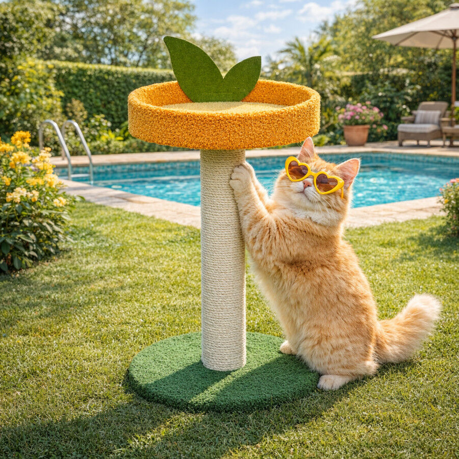 Summer Vibes Poste Rascador Fruta Naranja para gatos, , large Imagen numero 1