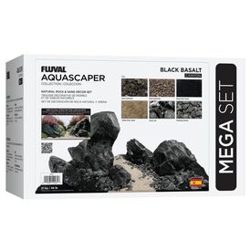 Kit Aquascaper Fluval, Ca&ntilde;&oacute;n de basalto negro,Nano, 11 kg