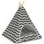 vidaXL Tienda de campa&ntilde;a para mascotas con coj&iacute;n Blanco y gris Cama Casa, , large indicador imagen numero 6