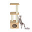 Leeby Colette DoubPost torre rascador con cama nido beige para gatos, , large indicador imagen numero 2