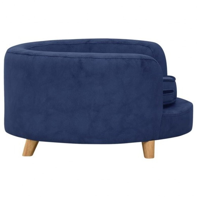 VidaXL Sofá de Madera Maciza Azul para perros, , large image number null