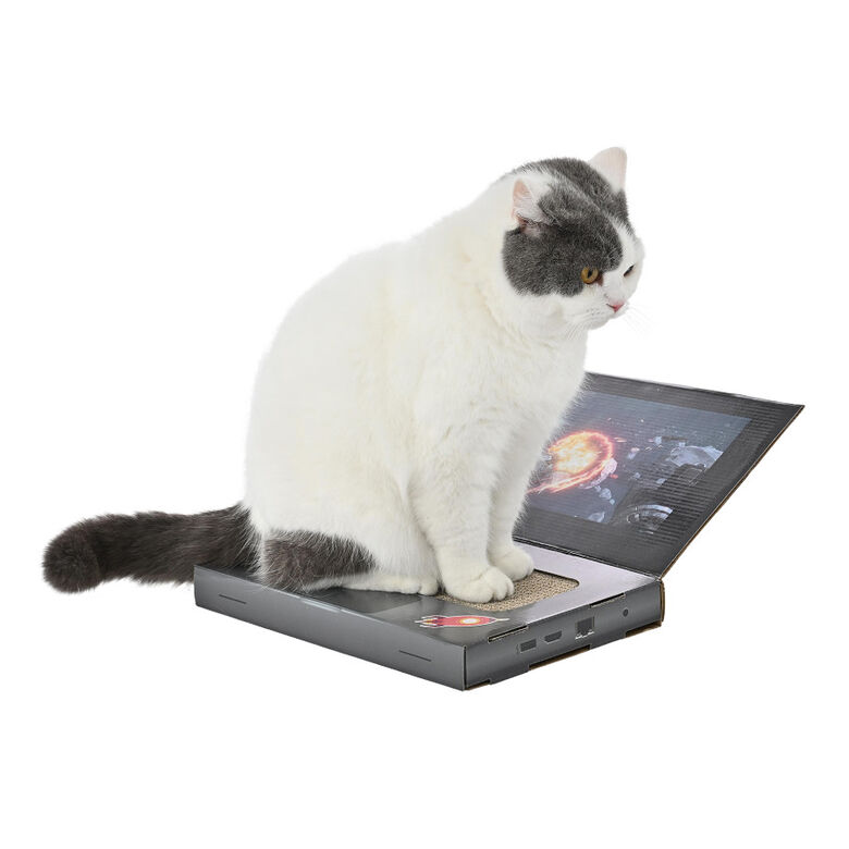 Leeby Lily rascador de cartón en forma de ordenador para gatos thumbnail