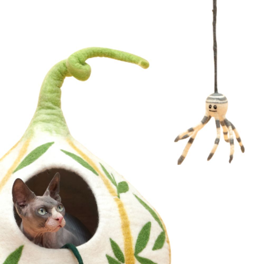 Juguete pulpo para gato de lana natural Siphon, , large Imagen numero 4