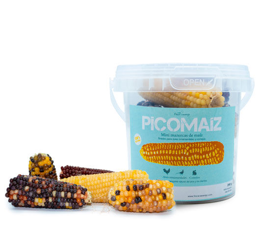Mini Mazorcas de Ma&iacute;z para gallinas y Conejos - PicoMa&iacute;z &ndash; Snack 100% Natural para roedores y Aves &ndash; 240 g &ndash; Ayuda al Desgaste de Dientes y Pico, , large Imagen numero 1