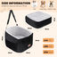 Nobleza Asiento Perro Coche Pequeño, Asiento Elevado para Mascotas con Cojín Grueso y Bolsillos Laterales, Cama Perro Coche Lavable Segura y Cómoda para Perros y Gatos, 50 * 50 * 40 cm, Negro, , large indicador imagen numero 4
