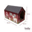 Leeby Hattie casita rascador de cartón con estampado de granja para gatos, , large indicador imagen numero 5