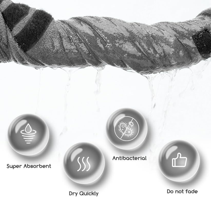 Nobleza Albornoz para Perros con Velcro, Superabsorbente y de Secado r&aacute;pido, Albornoz de Microfibra para Todos los Gatos y Perros, Toalla Suave para Perros (XL Gris), , large Imagen numero 2