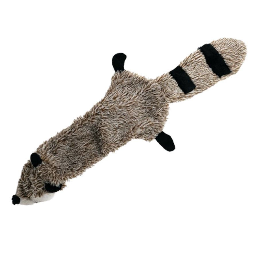 Tootoy! Comfort Skinny Racoon peluche con sonido crujiente para perros thumbnail