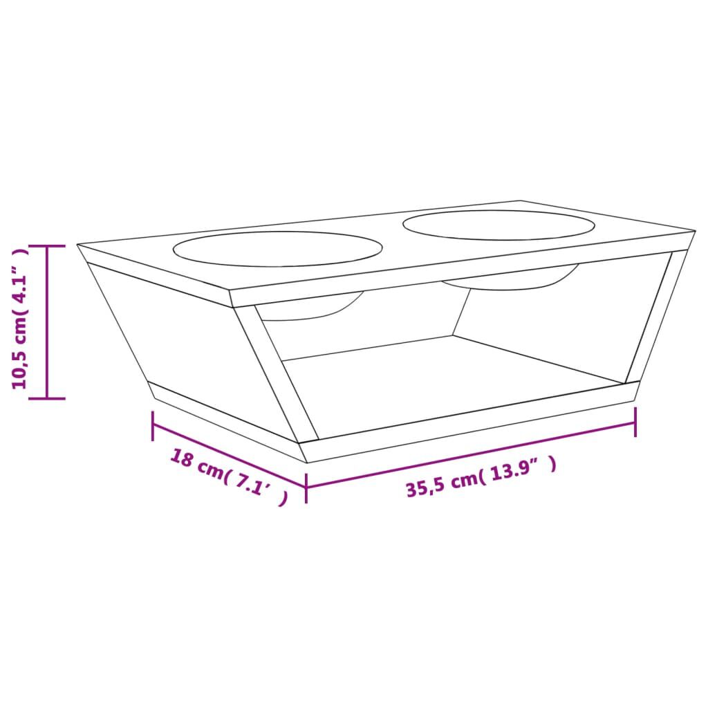 VidaXL Comedero Alto Bambú para perros thumbnail