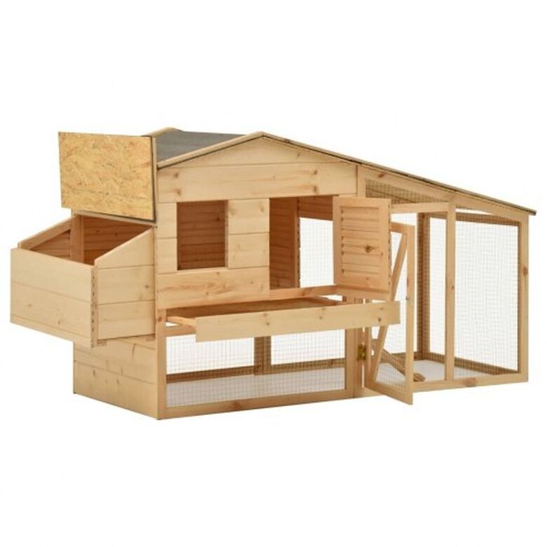 Gallinero de madera para exterior dos niveles thumbnail