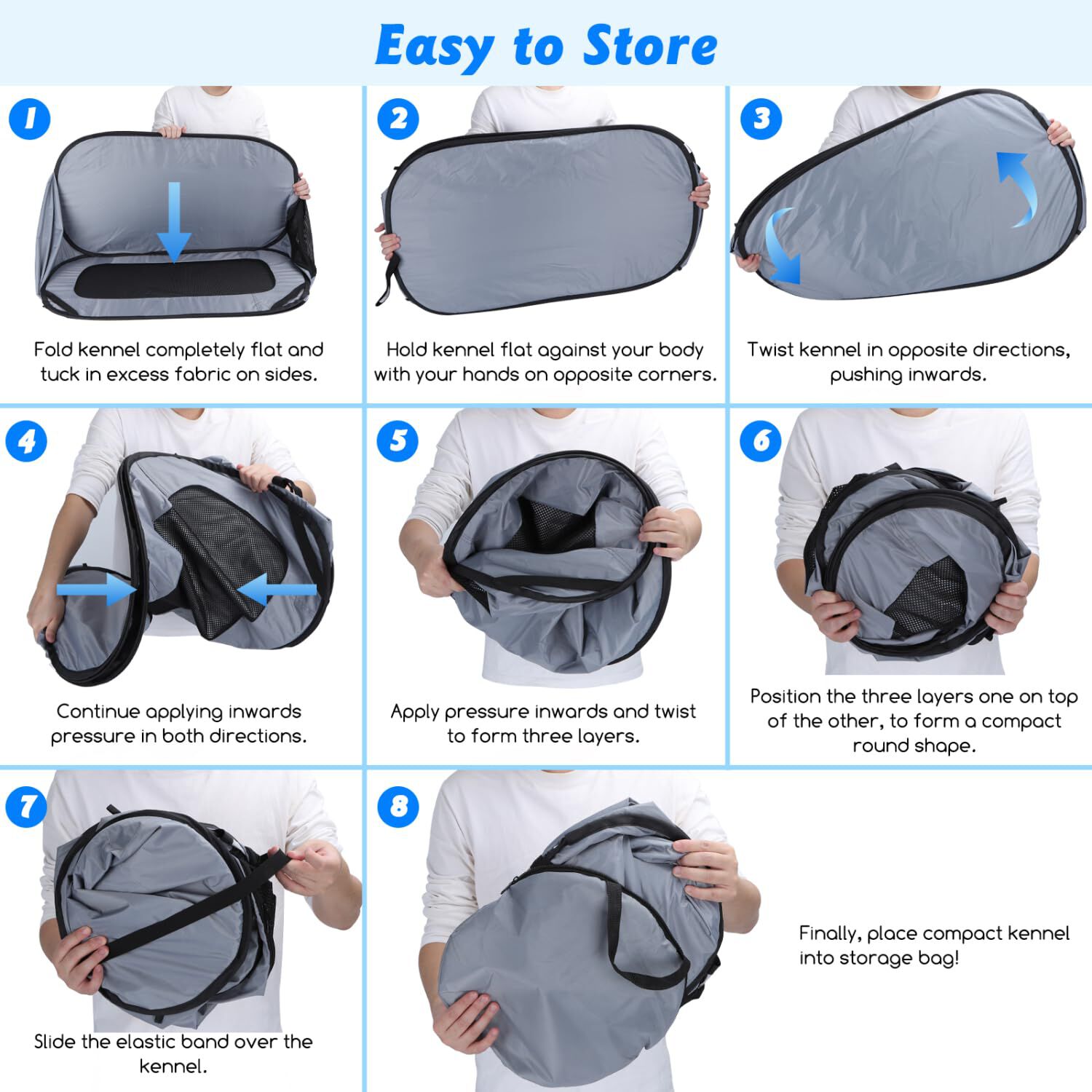 Nobleza Parque Plegable de Tela Oxford Impermeable para Perros thumbnail