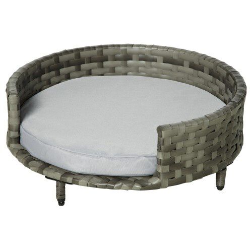 PawHut Sof&aacute; Cama Redondo Gris para mascotas, , large Imagen numero 1