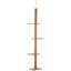 PawHut Árbol para Gatos del Suelo al Techo 43x27x228-260 cm Torre para Gatos con Altura Ajustable 4 Plataformas Espaciosas y Poste de Sisal Marrón, , large indicador imagen numero 1