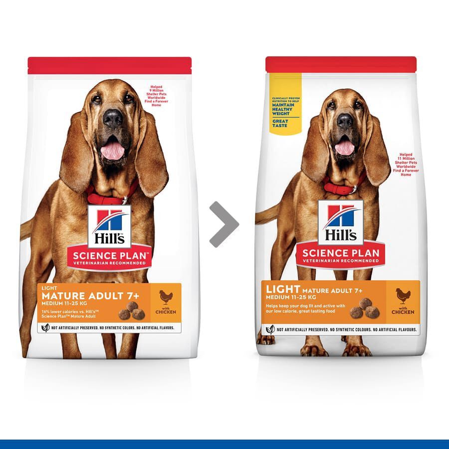 Hill&#039;s Science Plan Light Mature Adult 7+ Medium Pollo pienso para perros thumbnail