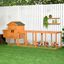 PawHut Gallinero de Madera 297,5x68x118 cm Jaula Grande para 3-6 Gallinas con Techo Asfáltico Corral de Metal Puerta de Pestillo Nido Bandeja Extraíble y Rampa Natural, , large indicador imagen numero 2