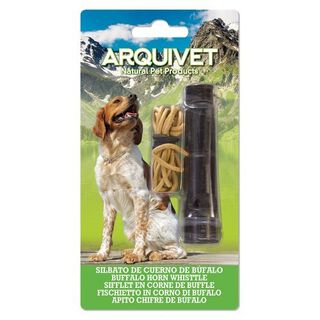 Silbato de cuerno de búfalo para perros