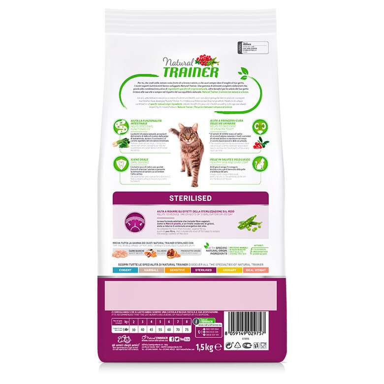 Natural Trainer Sterilised pienso para gatos, , large image number null