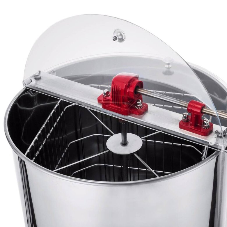 Extractor Manual de Miel de 4 Marcos de Acero Inoxidable Herramienta para Girar el Panal, , large image number null