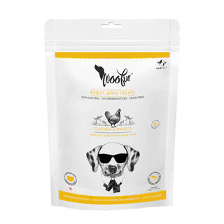 Pawfect Delicias de carne seca: pollo y mango para perros