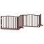 vidaXL Puerta para perros plegable 4 paneles álamo marrón roble 320 cm, , large indicador imagen numero 1
