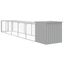 vidaXL Gallinero con corral acero galvanizado gris claro 110x405x110cm, , large indicador imagen numero 20