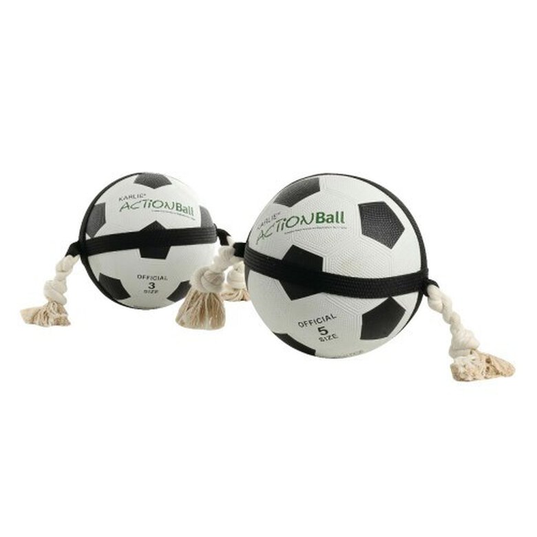 Juguete con pelota de fútbol y cuerda para perros color Blanco/Negro, , large image number null