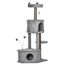 PawHut Árbol Rascador con Cueva Gris para gatos, , large indicador imagen numero 1