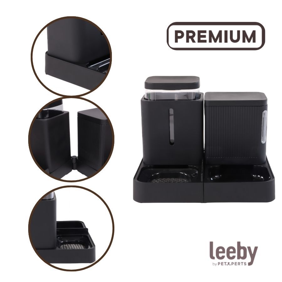 Leeby Comedero Autom&aacute;tico y Dispensador de Agua 2 en 1 para perros y gatos, , large Imagen numero 3