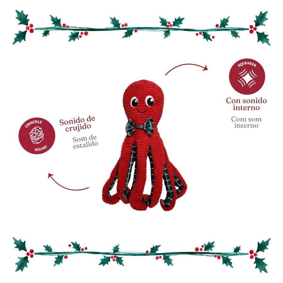 Wonder Christmas Pulpo XL Peluche para perros, , large Imagen numero 4
