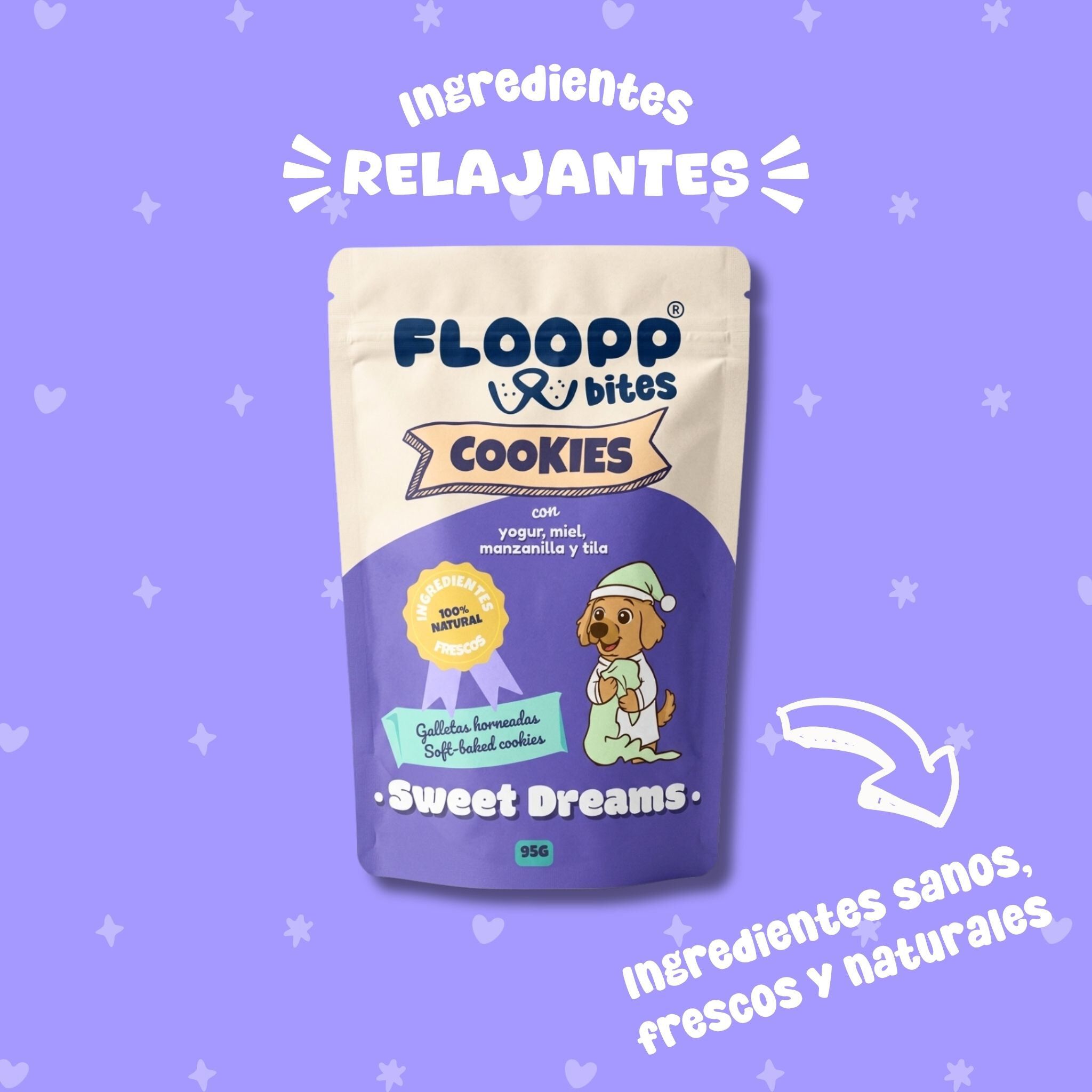 Floopp Bites Galletas Relajantes para Perros | Sweet Dreams | 95 g, , large Imagen numero 4