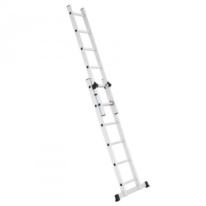 Escalera aluminio forma triangular Homcom color Gris, , large image number null