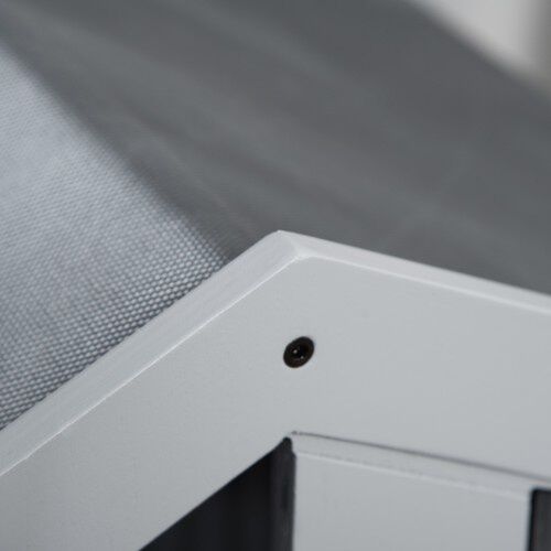 PawHut caseta de madera gris para perros peque&ntilde;os y medianos, , large Imagen numero 4